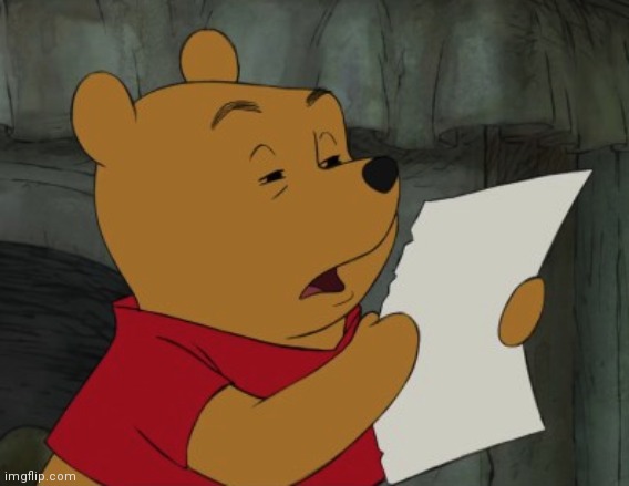Winnie the Pooh reading | image tagged in winnie the pooh reading | made w/ Imgflip meme maker