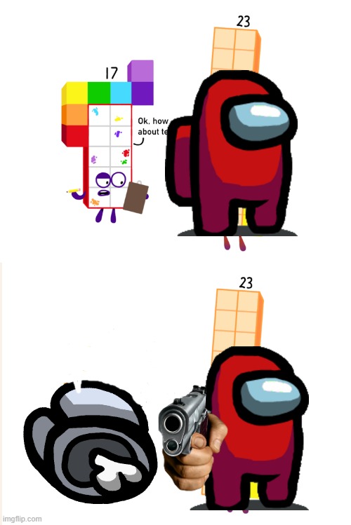this is sus | image tagged in among us,numberblocks | made w/ Imgflip meme maker