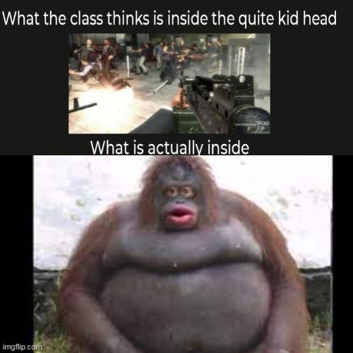 monke | image tagged in monke,quiet kid | made w/ Imgflip meme maker