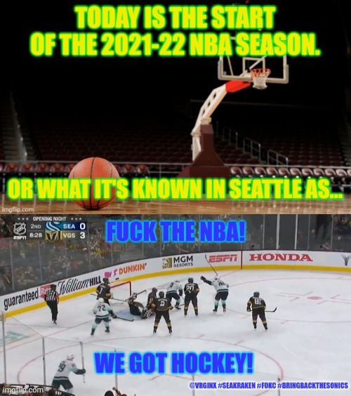 No NBA, but Hockey | image tagged in sports,sports fans | made w/ Imgflip meme maker