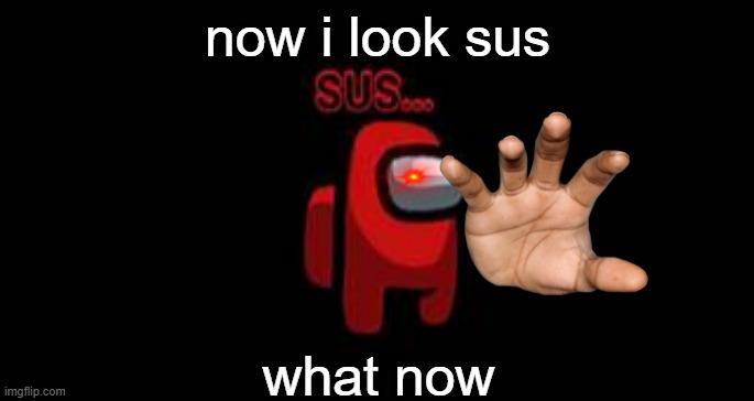 is he now sus | now i look sus; what now | image tagged in memes,among us | made w/ Imgflip meme maker
