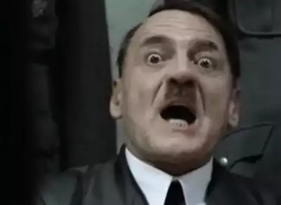 shocked hitler Blank Meme Template