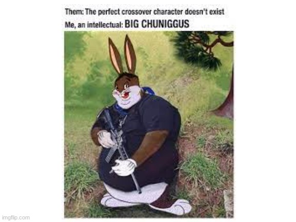 Big butt, eh ? | image tagged in rabbit,big chungus | made w/ Imgflip meme maker