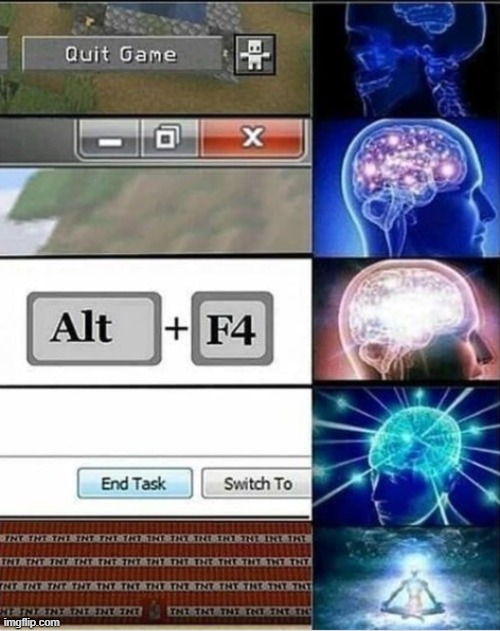 Easy Way | image tagged in fun,minecraft | made w/ Imgflip meme maker