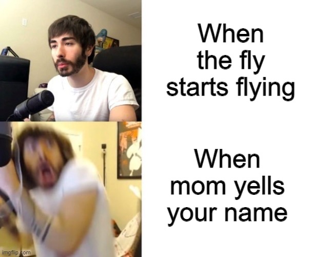"we need to talk" | When the fly starts flying; When mom yells your name | image tagged in penguinz0,memes,funny | made w/ Imgflip meme maker