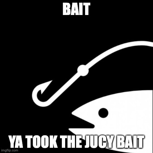 this is bait template | BAIT YA TOOK THE JUCY BAIT | image tagged in this is bait template | made w/ Imgflip meme maker