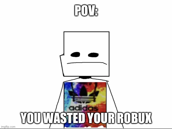 Water Fire Adidas Player | POV:; YOU WASTED YOUR ROBUX | image tagged in water fire adidas player,roblox,ribs | made w/ Imgflip meme maker