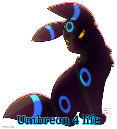 Umbreon | Umbreon 4 life | image tagged in umbreon | made w/ Imgflip meme maker