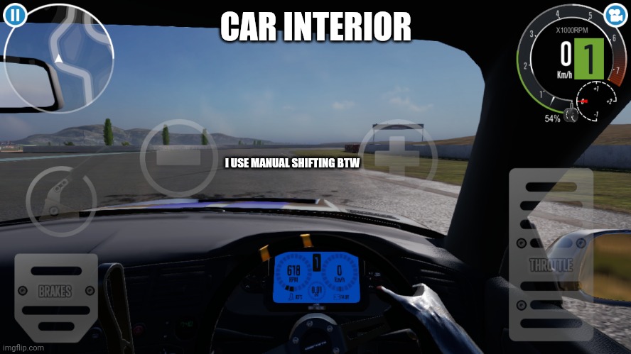 CAR INTERIOR; I USE MANUAL SHIFTING BTW | made w/ Imgflip meme maker
