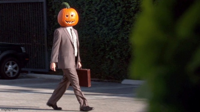 Pumpkin Head Suit | image tagged in pumpkin head suit | made w/ Imgflip meme maker