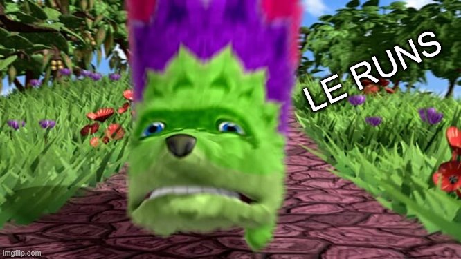 Running Fergy | LE RUNS | image tagged in running fergy | made w/ Imgflip meme maker