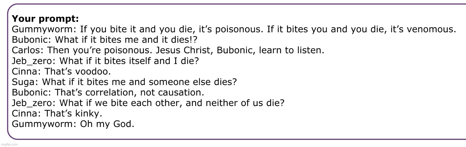 I'll use different people for each one- | made w/ Imgflip meme maker