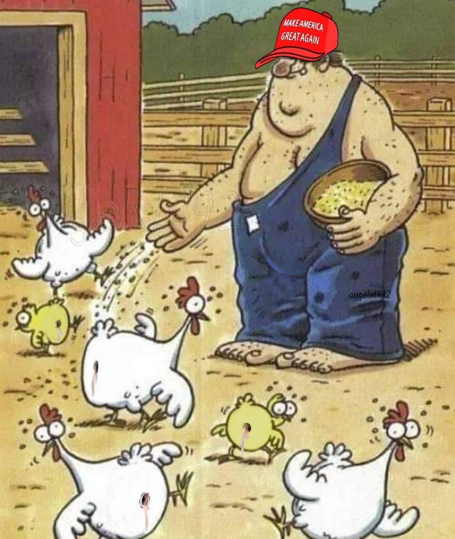 High Quality maga farmer Blank Meme Template