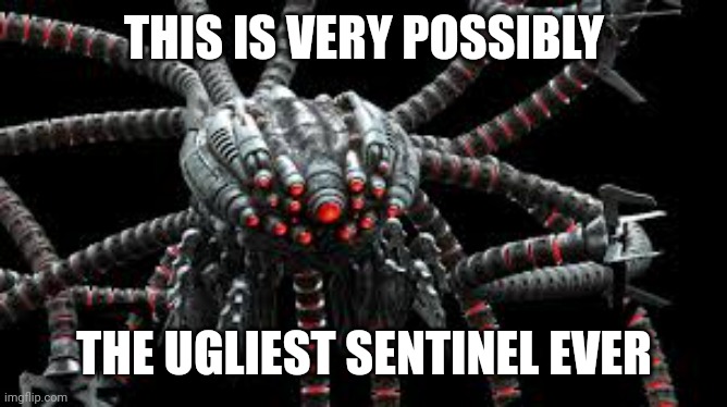 Not my namesake | THIS IS VERY POSSIBLY; THE UGLIEST SENTINEL EVER | image tagged in matrix sentinel | made w/ Imgflip meme maker