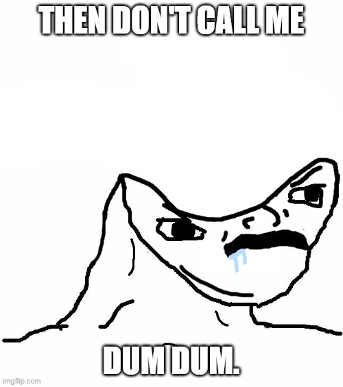 Angry Brainlet  | THEN DON'T CALL ME DUM DUM. | image tagged in angry brainlet | made w/ Imgflip meme maker