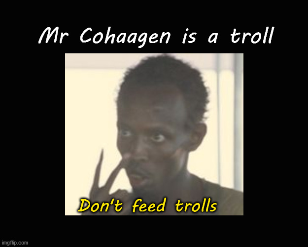 Mr Cohaagen is a troll Don't feed trolls | made w/ Imgflip meme maker