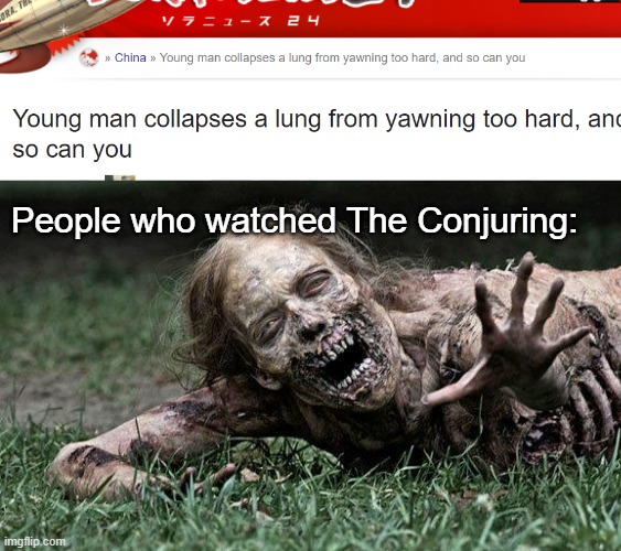 The Conjuring is a YAWN FEST | People who watched The Conjuring: | image tagged in memes,gasp rage face | made w/ Imgflip meme maker