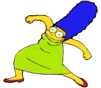 Marge Krumping Transparent Blank Meme Template