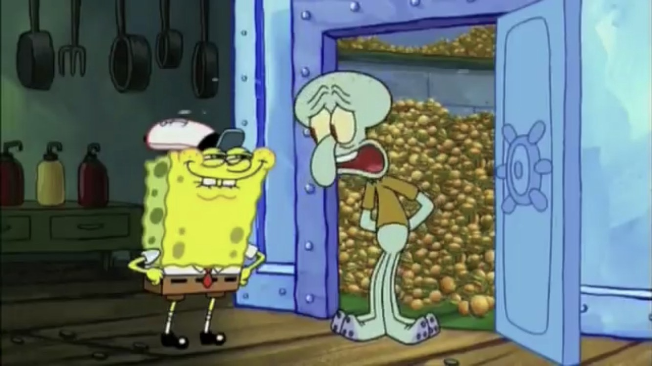 High Quality you like krabby patties don't you squidward Blank Meme Template