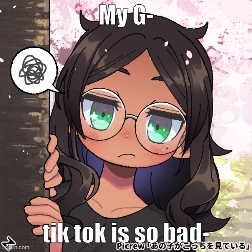 :| bruh i just say this woman cosplay as the lorax- | My G-; tik tok is so bad- | image tagged in send bleach | made w/ Imgflip meme maker