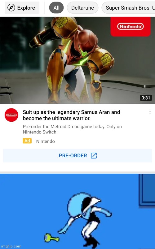 That feeling when two Youtube videos line up perfectly | image tagged in deltarune | made w/ Imgflip meme maker