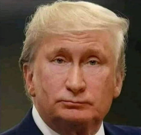 trump putin face swap merge Blank Meme Template