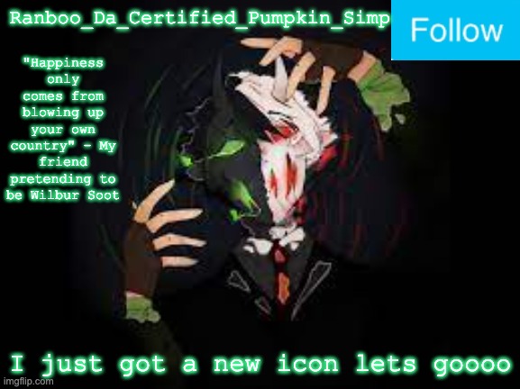 Dream's Puppet | I just got a new icon lets goooo | image tagged in dream's puppet | made w/ Imgflip meme maker