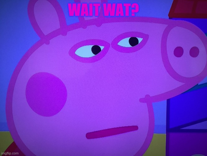 What did you say Peppa Pig | WAIT WAT? | image tagged in what did you say peppa pig | made w/ Imgflip meme maker