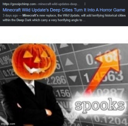 *Cave noises* | image tagged in spooktober stonks | made w/ Imgflip meme maker