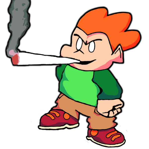 High Quality Pico Smoking A Fat Blunt Blank Meme Template
