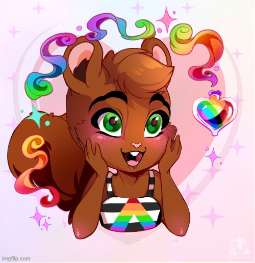 I guess it's just one of those days when I keep posting cute lgbt furry art xD | image tagged in furry,lgbt,memes,cute,ally | made w/ Imgflip meme maker