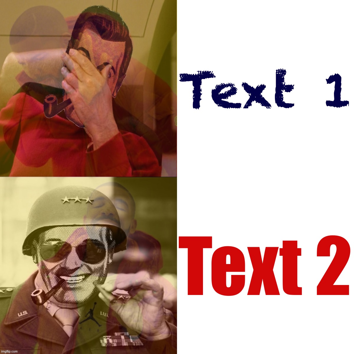 Strangmeme hotline bling | Text 1; Text 2 | image tagged in strangmeme hotline bling | made w/ Imgflip meme maker