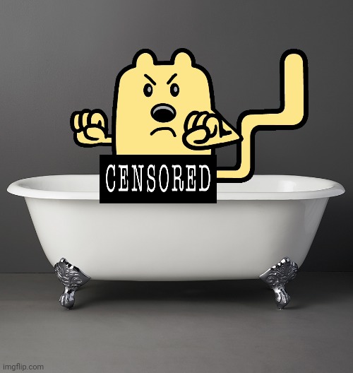 Put your pants on! | image tagged in just another shitpost,wow,wubbzy,censorship,waiting for this to get unfeatured,for offending igs peaceful religion | made w/ Imgflip meme maker