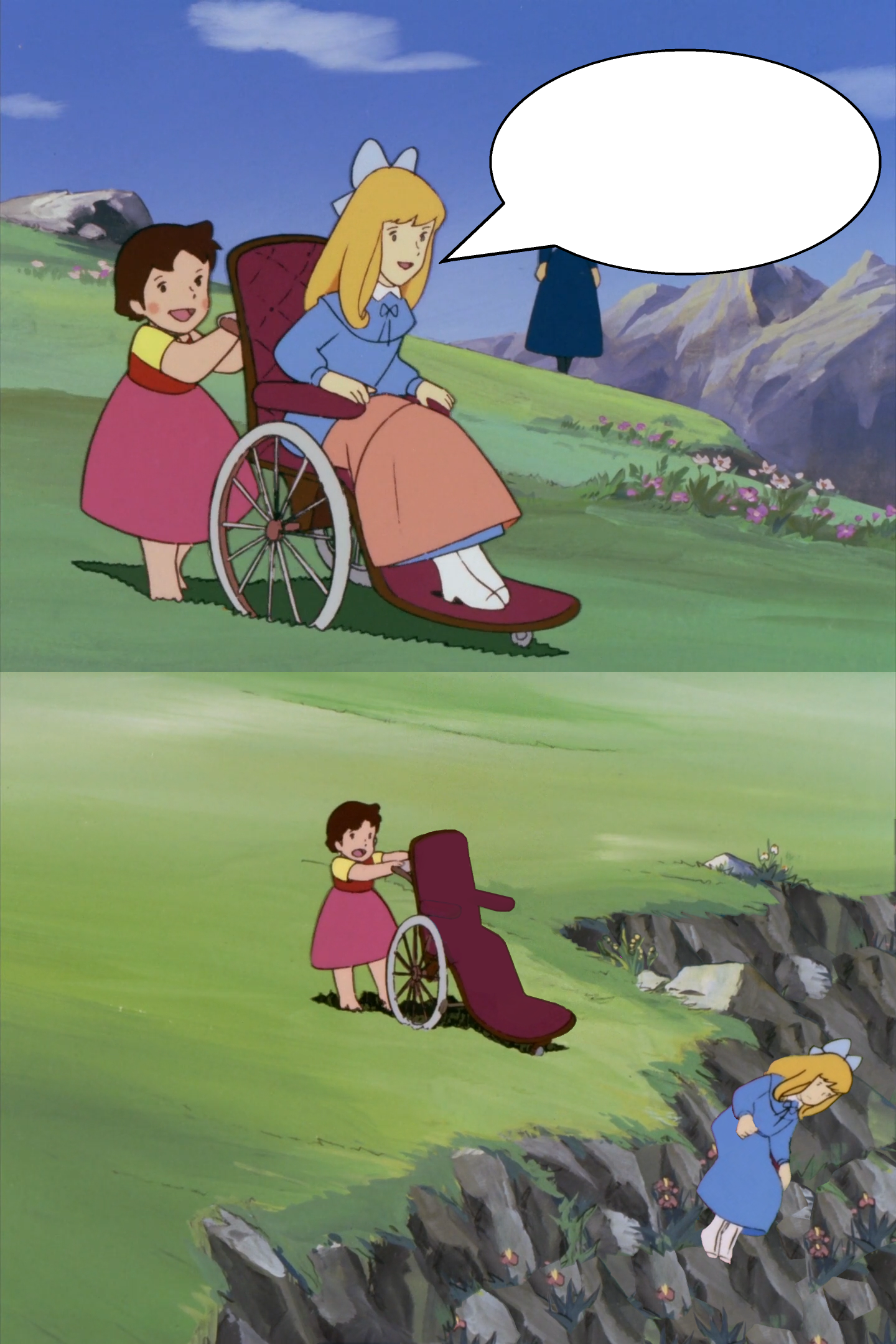 Heidi Rollstuhl Blank Meme Template