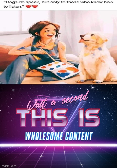 image tagged in wait a second this is wholesome content,dogs | made w/ Imgflip meme maker