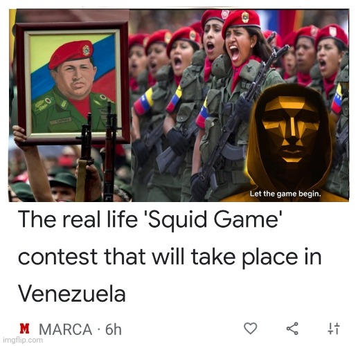 Squid Game | image tagged in venezuela,hugo chavez,squid game,money | made w/ Imgflip meme maker
