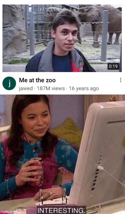 Hm | image tagged in icarly interesting | made w/ Imgflip meme maker