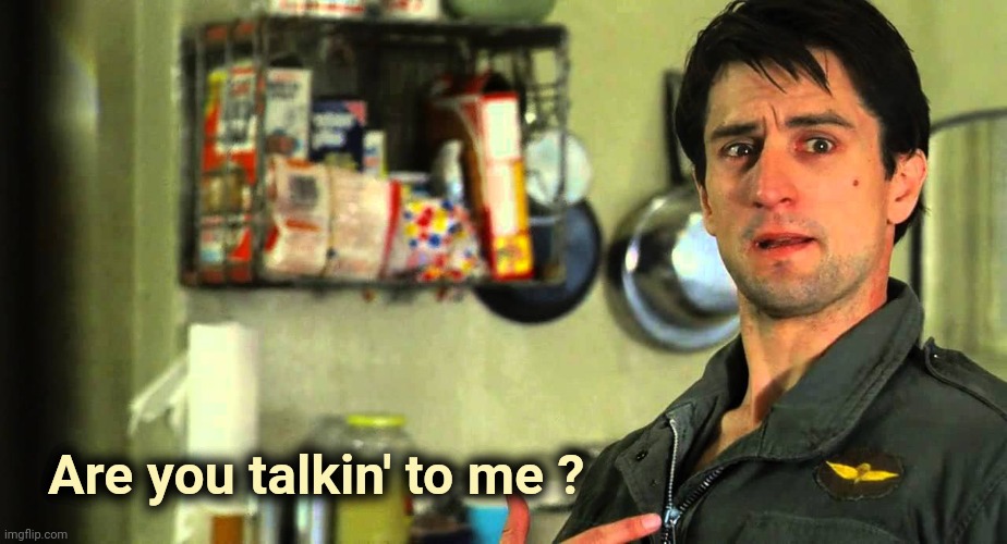 taxi driver | Are you talkin' to me ? | image tagged in taxi driver | made w/ Imgflip meme maker
