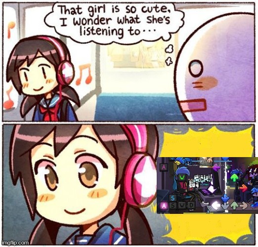 Split ex is good | image tagged in that girl is so cute i wonder what she s listening to | made w/ Imgflip meme maker