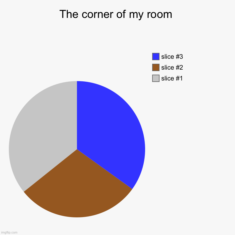The corner of my room | | image tagged in charts,pie charts | made w/ Imgflip chart maker