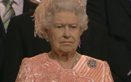 High Quality Queen Elizabeth London Olympics Not Amused Blank Meme Template