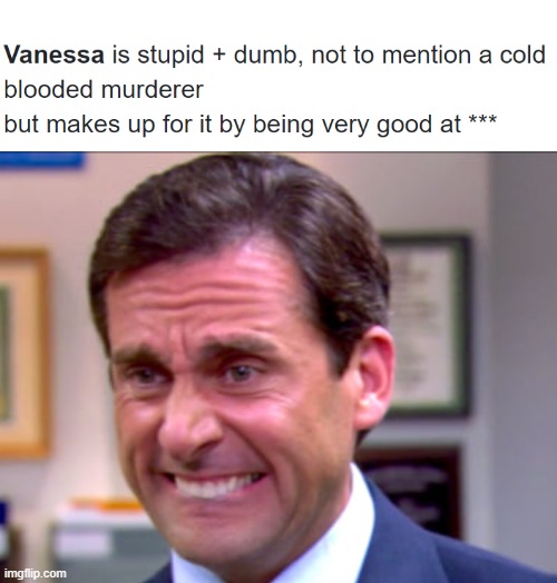 good at what ? | image tagged in micheal scott yikes | made w/ Imgflip meme maker