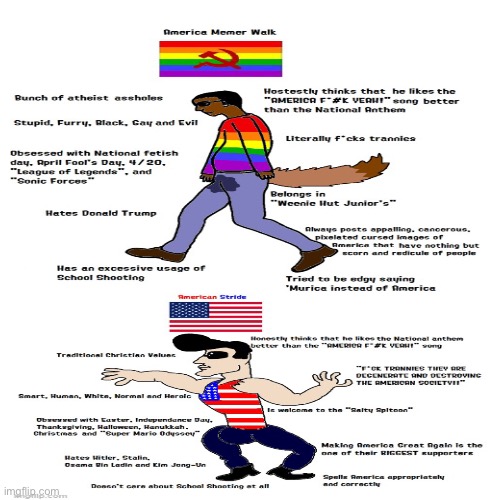 American one is the best | image tagged in anti furry | made w/ Imgflip meme maker