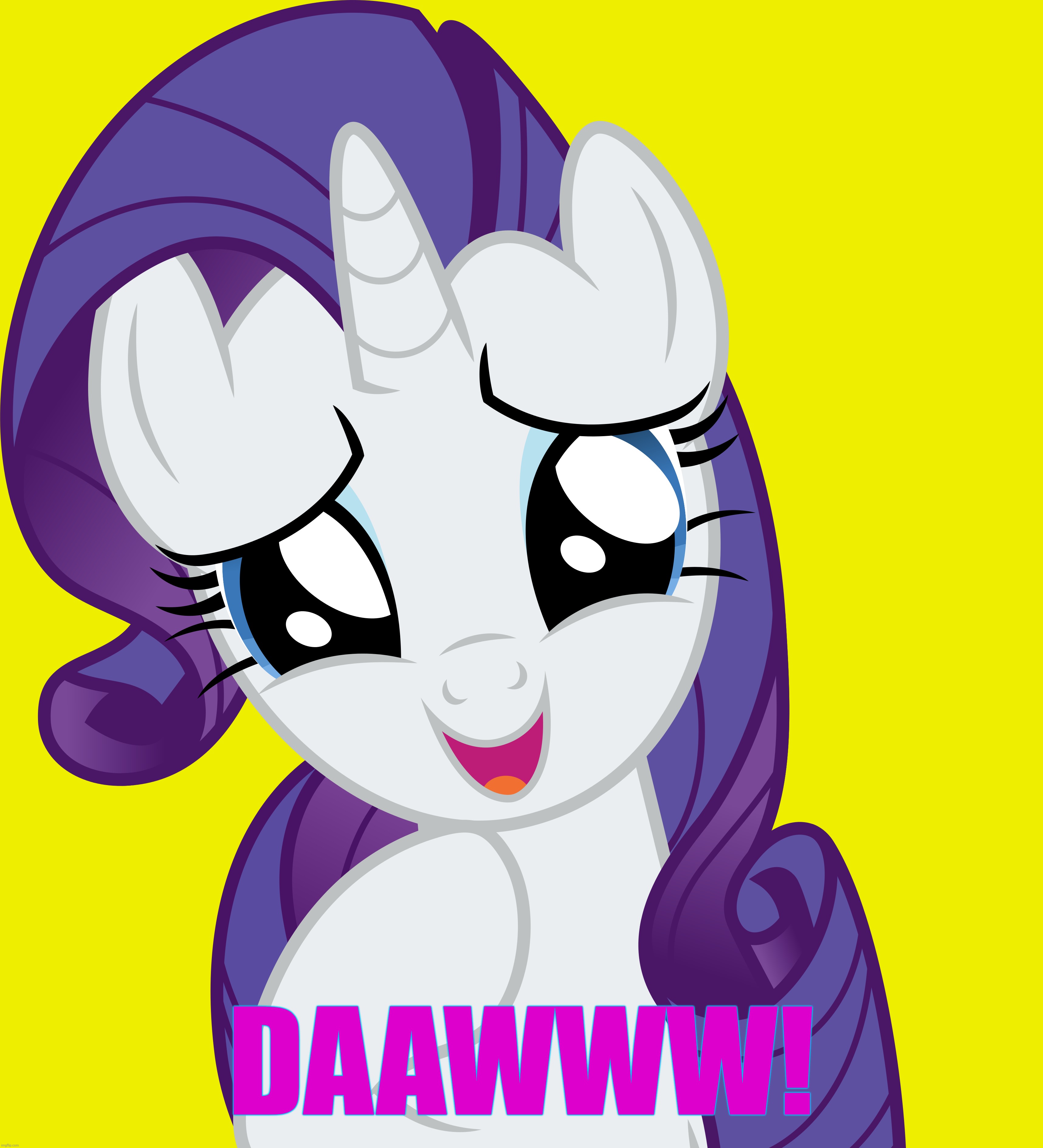 DAAWWW! | image tagged in rarity | made w/ Imgflip meme maker