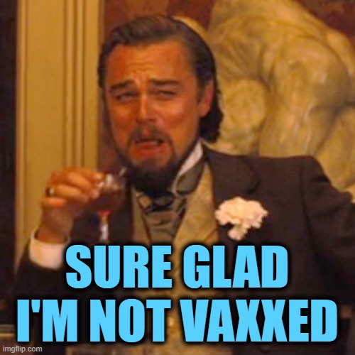 Laughing Leo Meme | SURE GLAD
I'M NOT VAXXED | image tagged in memes,laughing leo | made w/ Imgflip meme maker