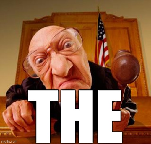 Mean Judge | THE | image tagged in mean judge | made w/ Imgflip meme maker