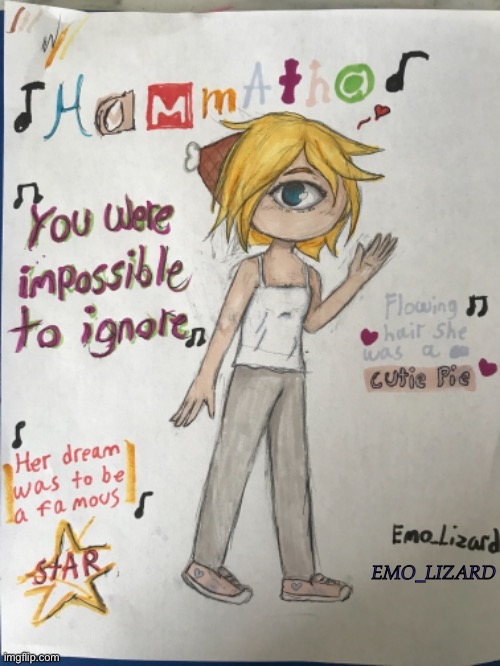 The Ballad of Hamantha | EMO_LIZARD | image tagged in song,fanart,drawing | made w/ Imgflip meme maker
