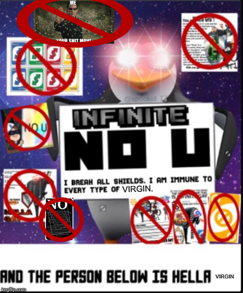 High Quality Infinite No U but you really need to check the description Blank Meme Template