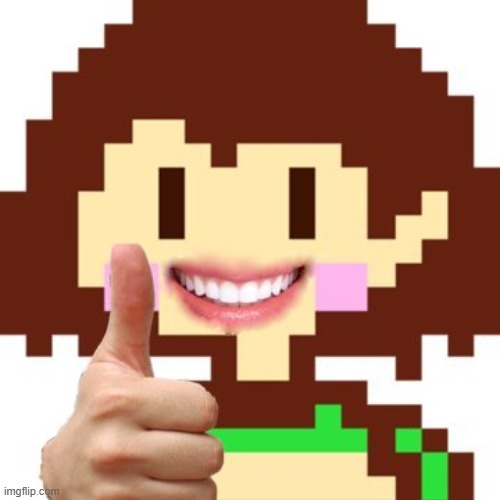 chara thumbsup | image tagged in chara thumbsup | made w/ Imgflip meme maker