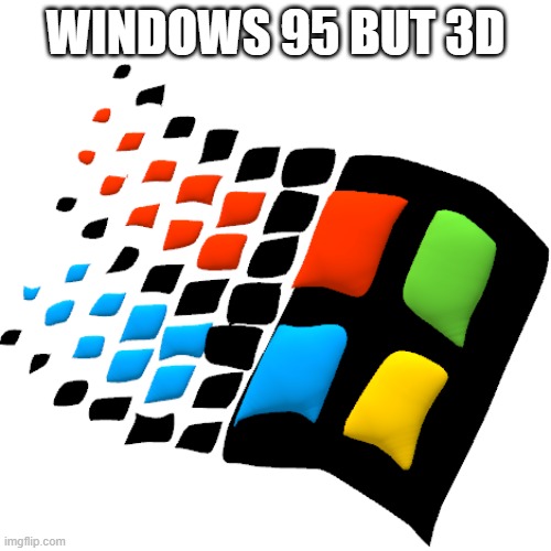 Windows 95 but 3D | WINDOWS 95 BUT 3D | image tagged in windows 95,3d | made w/ Imgflip meme maker